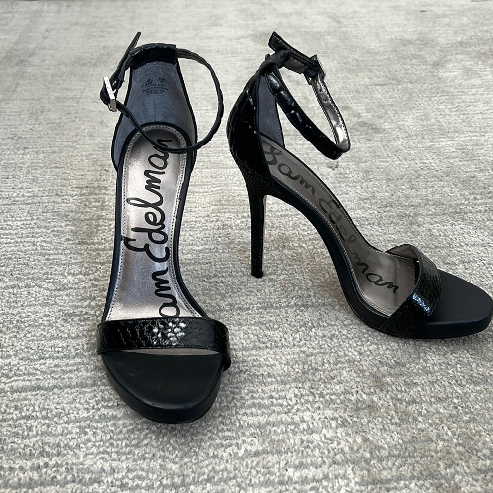 Sam Edelman Black Leather Heels